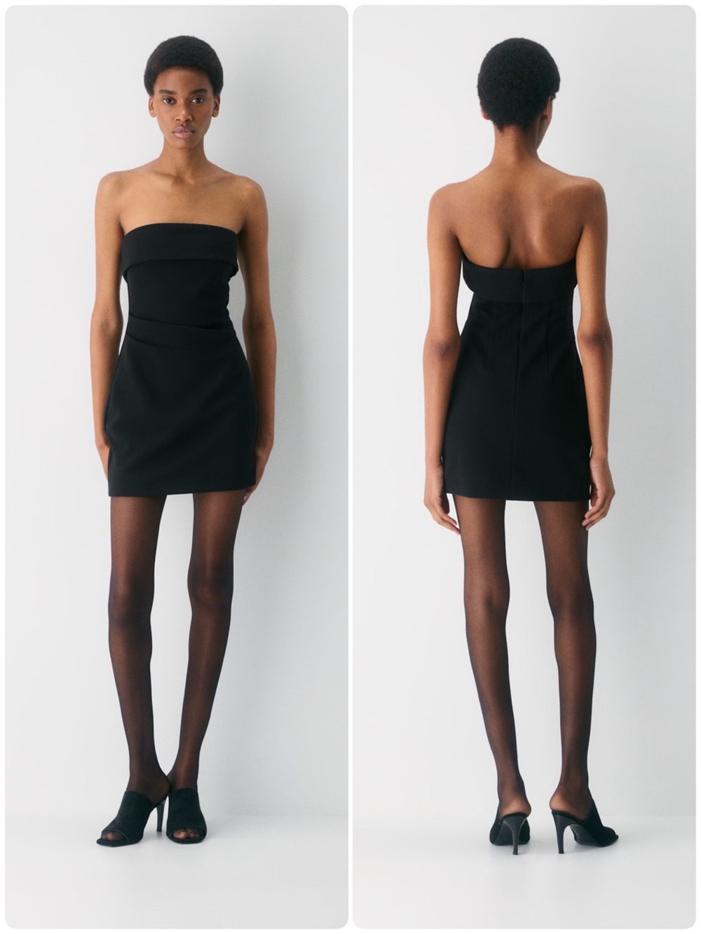 Aritzia Babaton FigureKnit Eyecatcher Mini Dress Black Size Large